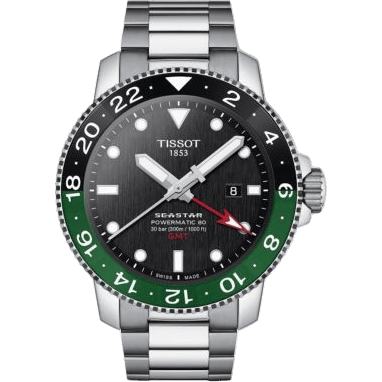 Seastar 1000 Powermatic 80 GMT Stainless Steel / Black / Bracelet