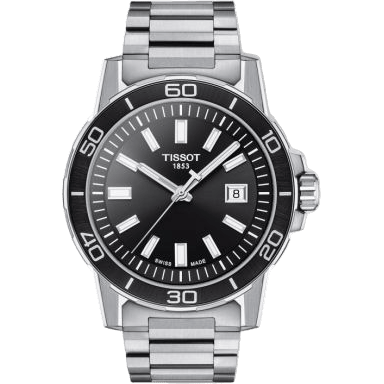 Supersport Stainless Steel / Black / Bracelet