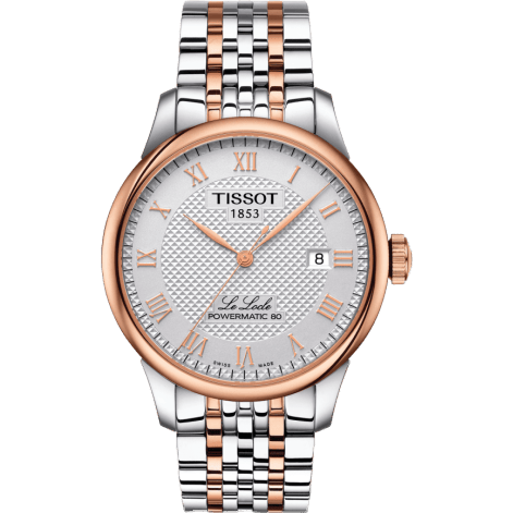 Le Locle Powermatic 80 39.3 Stainless Steel / Rose Gold PVD / Silver / Bracelet