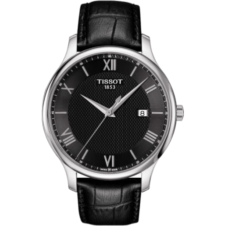 Tradition Quartz 42 Stainless Steel / Black / Strap