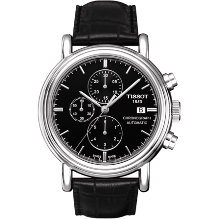 Carson Chronograph Automatic 42 Stainless Steel / Black / Strap