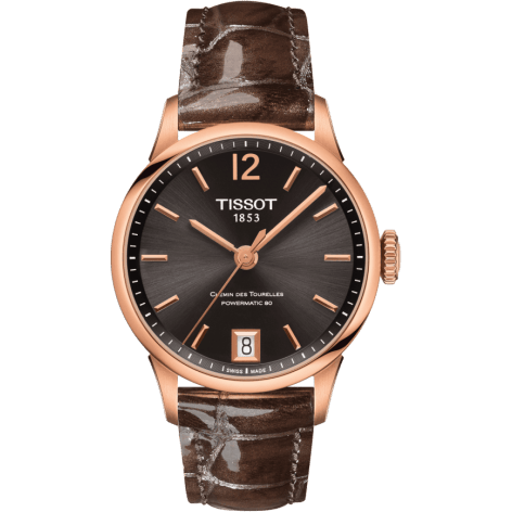 Chemin Des Tourelles Powermatic 80 32 Rose Gold PVD / Brown / Strap
