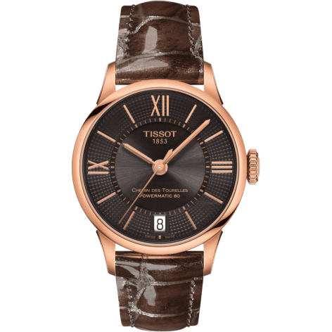 Chemin Des Tourelles Powermatic 80 32 Rose Gold PVD / Brown / Strap