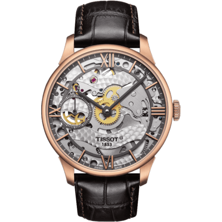 Chemin des Tourelles Squelette 42 Rose Gold PVD / Skeleton / Strap