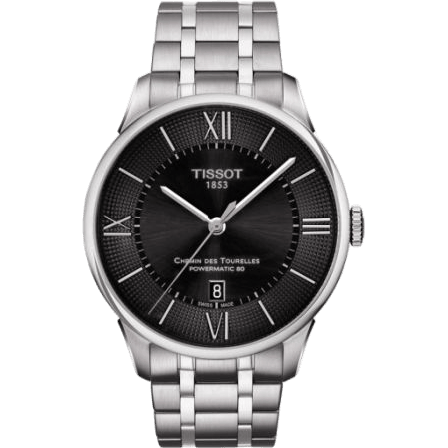 Chemin des Tourelles Powermatic 80 Stainless Steel / Black / Bracelet