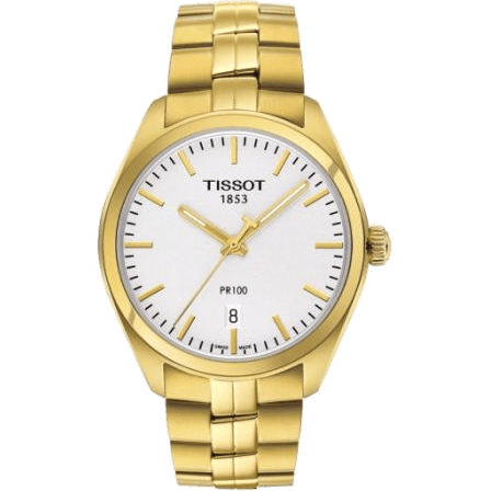 Tissot PR 100 Quartz 39 Yellow Gold PVD / Silver / Bracelet T101.410.33.031.00