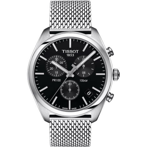 PR 100 Chronograph Quartz 41 Stainless Steel / Black / Milanese