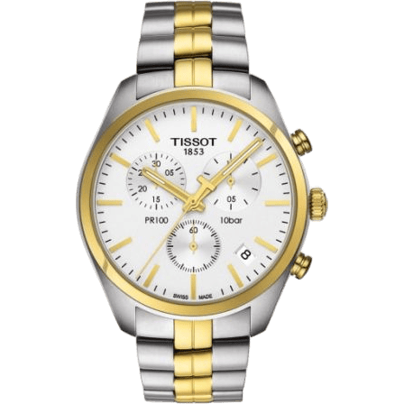 PR 100 Chronograph Quartz 41 Stainless Steel / Yellow Gold PVD / Silver / Bracelet