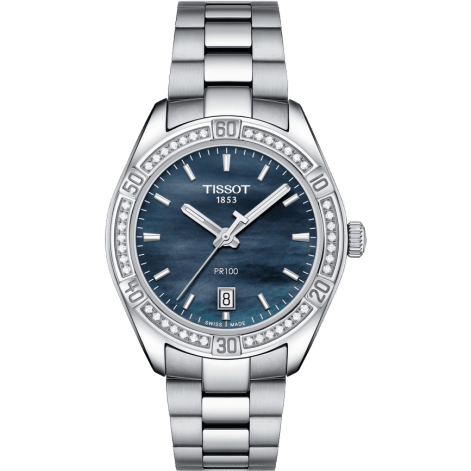 Tissot PR 100 Sport Chic 36 Stainless Steel - Diamond / Black MOP / Bracelet T101.910.61.121.00