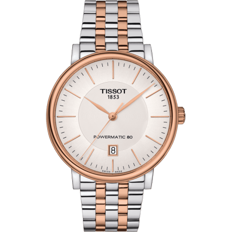 Carson Premium Powermatic 80 Stainless Steel / Rose Gold PVD / Silver / Bracelet