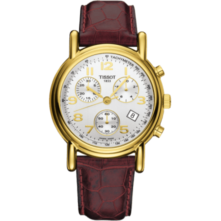 Carson Chronograph Quartz 39.7 Yellow Gold / Silver / Strap
