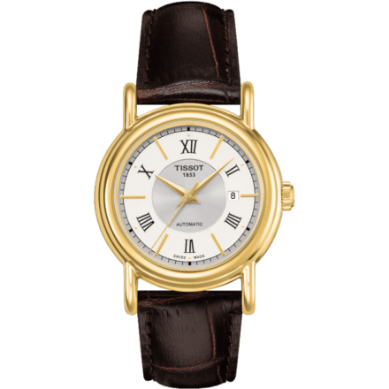 Carson Automatic 29.7 Yellow Gold / Silver / Strap