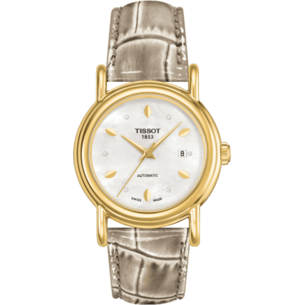 Carson Automatic 29.7 Yellow Gold / MOP / Alligator