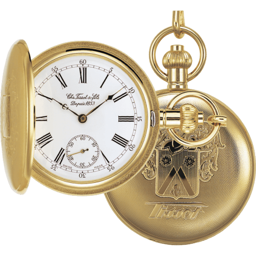 Tissot Savonnette Mechanical Brass / Yellow Gold / White