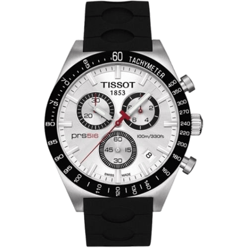 PRS 516 Quartz Chronograph Silver Rubber
