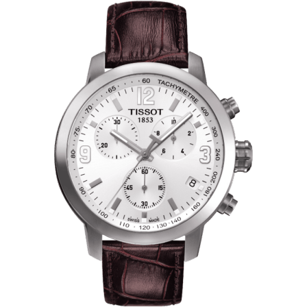 PRC 200 Quartz Chronograph Silver Leather
