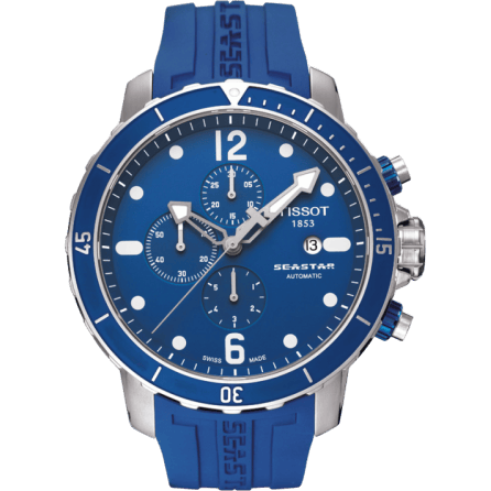 Seastar 1000 Automatic Chronograph Blue Rubber