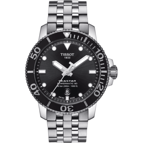Seastar 1000 Powermatic 80 43 Stainless Steel / Black / Bracelet