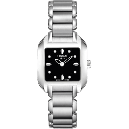 T-Wave Square Quartz 23.6 Stainless Steel / Black / Bracelet