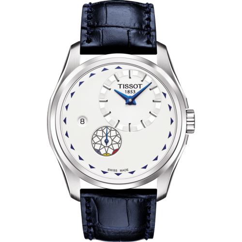 Couturier Automatic Small Second Stainless Steel / Silver / Strap / Romania Centenary