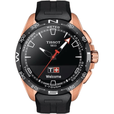 T-Touch Connect Solar Rose Gold - Ceramic / Black / Rubber