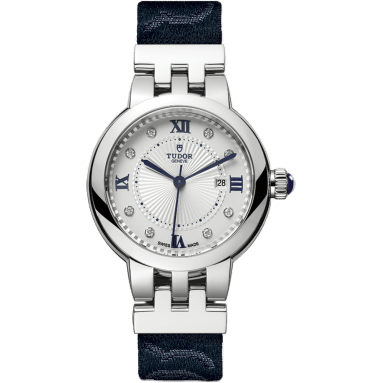 Clair de Rose 30 Stainless Steel / Silver-Diamond / Fabric