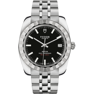 Classic 38 Stainless Steel / Fluted / Black / Bracelet
