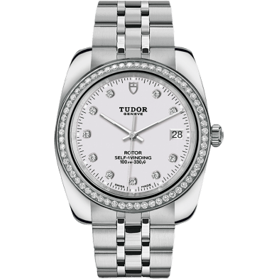 Classic 38 Stainless Steel / Diamond / White-Diamond / Bracelet