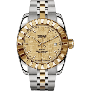 Classic 28 Stainless Steel / Yellow Gold / Fluted / Champagne / Bracelet