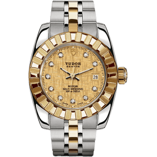 Classic 28 Stainless Steel / Yellow Gold / Fluted / Champagne-Diamond / Bracelet