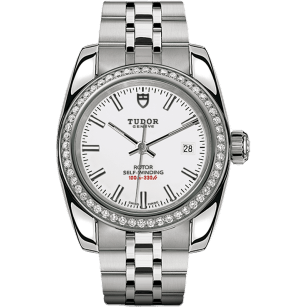 Classic 28 Stainless Steel / Diamond / White / Bracelet