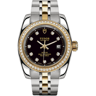 Classic 28 Stainless Steel / Yellow Gold / Diamond / Black-Diamond / Bracelet