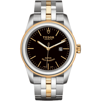 Glamour Date 31 Stainless Steel / Yellow Gold / Black / Bracelet