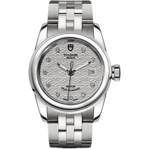 Glamour Date 26 Stainless Steel / Jacquard Silver-Diamond / Bracelet