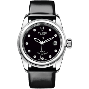 Glamour Date 26 Stainless Steel / Black-Diamond / Strap
