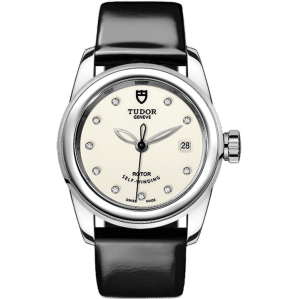Glamour Date 26 Stainless Steel / Opaline-Diamond / Strap