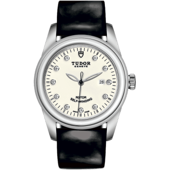 Glamour Date 31 Stainless Steel / Opaline-Diamond / Strap