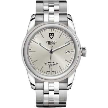Tudor Glamour Date 36 Stainless Steel / Silver / Bracelet 55000-0005