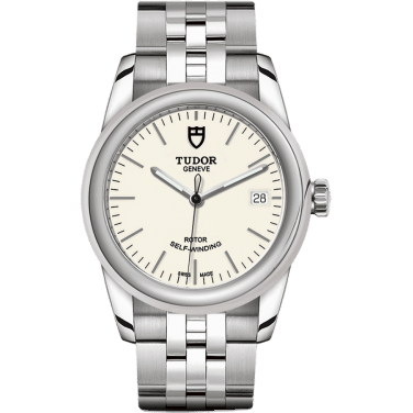 Tudor Glamour Date 36 Stainless Steel / Opaline / Bracelet 55000-0103
