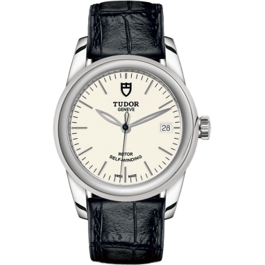 Tudor Glamour Date 36 Stainless Steel / Opaline / Strap 55000-0107