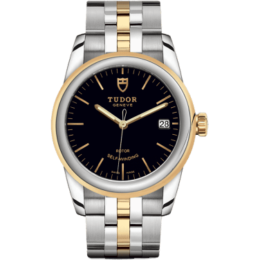 Tudor Glamour Date 36 Stainless Steel / Yellow Gold / Black / Bracelet 55003-0007