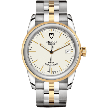 Tudor Glamour Date 36 Stainless Steel / Yellow Gold / Opaline / Bracelet 55003-0082