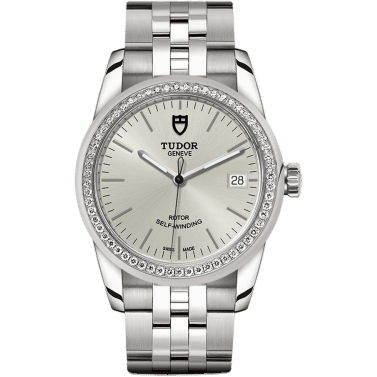 Tudor Glamour Date 36 Stainless Steel / Diamond / Silver / Bracelet 55020-0004