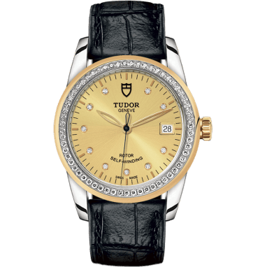 Tudor Glamour Date 36 Stainless Steel / Yellow Gold / Diamond / Champagne-Diamond / Strap 55023-0050