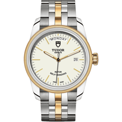Tudor Glamour Day + Date Stainless Steel / Yellow Gold / Opaline/ Bracelet 56003-0112