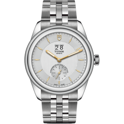Tudor Glamour Double Date Stainless Steel / Silver-Gold / Bracelet 57100-0002