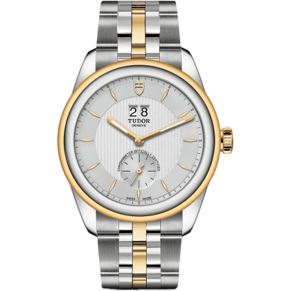 Tudor Glamour Double Date Stainless Steel / Yellow Gold / Silver/ Bracelet 57103-0001