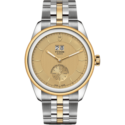 Tudor Glamour Double Date Stainless Steel / Yellow Gold / Champagne/ Bracelet 57103-0003