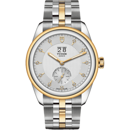 Tudor Glamour Double Date Stainless Steel / Yellow Gold / Silver-Diamond / Bracelet 57103-0005