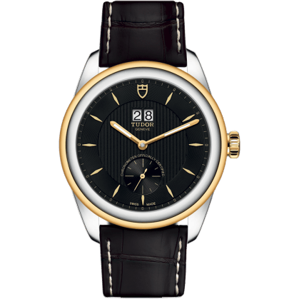 Tudor Glamour Double Date Stainless Steel / Yellow Gold / Black / Strap 57103-0020